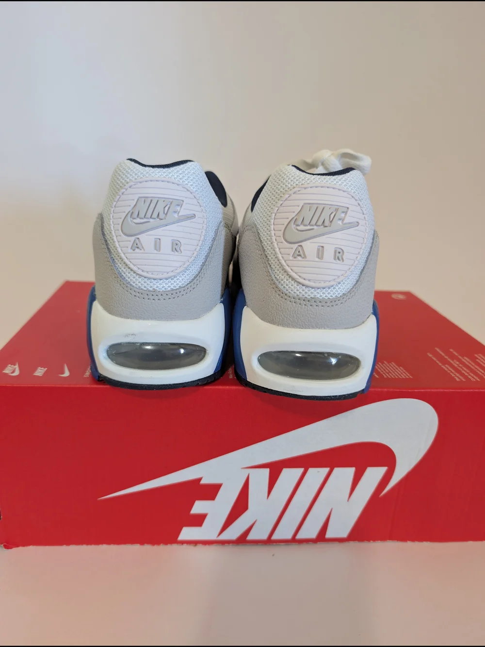 Nike Men’s Air Max Correlate White/Blue/Grey Size 7.5 BOX No Lid